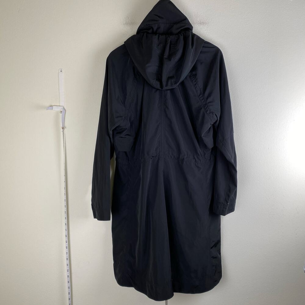 Athleta Rain Drop Jacket Black Anorak Cinch Waist Size L - Picture 8 of 14